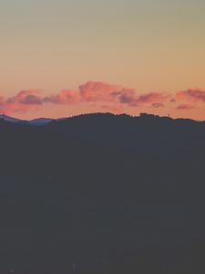 Preview wallpaper sunset, horizon, sky, clouds, night