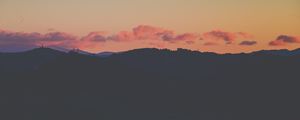 Preview wallpaper sunset, horizon, sky, clouds, night