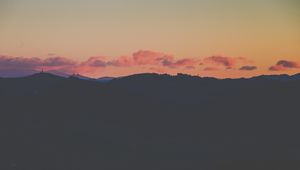 Preview wallpaper sunset, horizon, sky, clouds, night