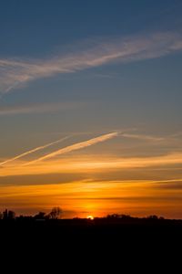 Preview wallpaper sunset, horizon, sky, clouds, sun