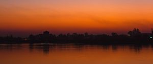 Preview wallpaper sunset, horizon, sky, water