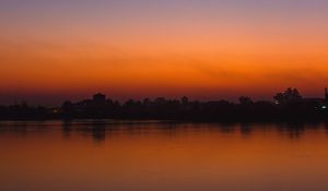 Preview wallpaper sunset, horizon, sky, water