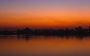 Preview wallpaper sunset, horizon, sky, water