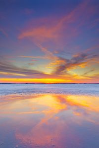 Preview wallpaper sunset, horizon, sky, sea