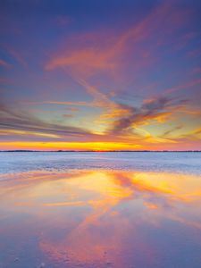 Preview wallpaper sunset, horizon, sky, sea