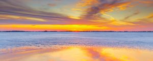 Preview wallpaper sunset, horizon, sky, sea