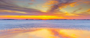 Preview wallpaper sunset, horizon, sky, sea