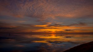 Preview wallpaper sunset, horizon, sky, cloud