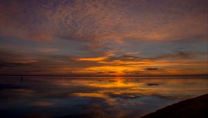Preview wallpaper sunset, horizon, sky, cloud