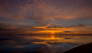 Preview wallpaper sunset, horizon, sky, cloud