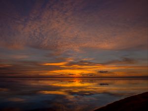 Preview wallpaper sunset, horizon, sky, cloud