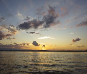 Preview wallpaper sunset, horizon, sky, clouds, sea