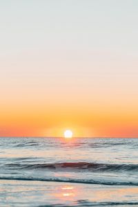 Preview wallpaper sunset, horizon, sun, sea, sky