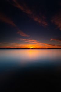 Preview wallpaper sunset, horizon, sun, twilight