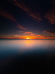 Preview wallpaper sunset, horizon, sun, twilight