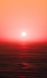 Preview wallpaper sunset, horizon, sun, sea, glare