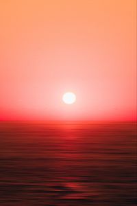 Preview wallpaper sunset, horizon, sun, sea, glare