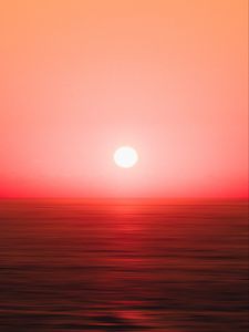 Preview wallpaper sunset, horizon, sun, sea, glare
