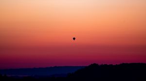 Preview wallpaper sunset, hot air balloon, sky, dusk