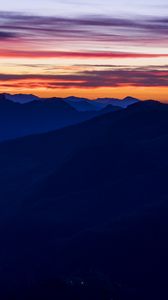 Preview wallpaper sunset, mountains, sky