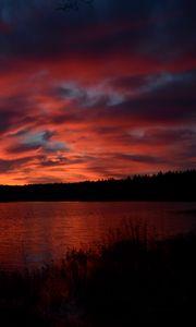 Preview wallpaper sunset, river, horizon