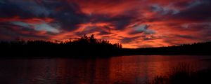 Preview wallpaper sunset, river, horizon