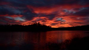 Preview wallpaper sunset, river, horizon