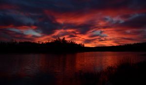 Preview wallpaper sunset, river, horizon