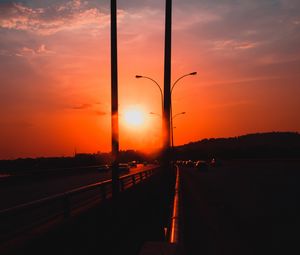 Preview wallpaper sunset, road, twilight, evening, sky