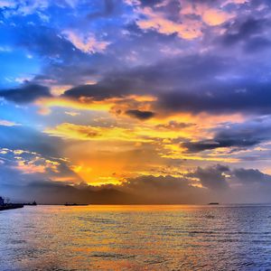 Preview wallpaper sunset, sea, beach, landscape