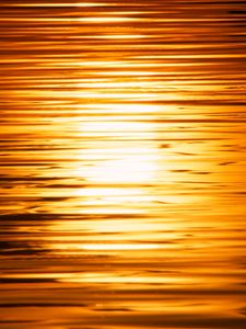 Preview wallpaper sunset, sea, glare, water, glow