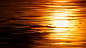 Preview wallpaper sunset, sea, glare, water, glow