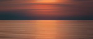 Preview wallpaper sunset, sea, horizon, blur, dusk