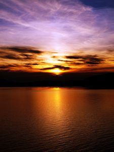 Preview wallpaper sunset, sea, sky, horizon
