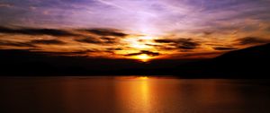 Preview wallpaper sunset, sea, sky, horizon