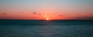 Preview wallpaper sunset, sea, sun, horizon, clouds