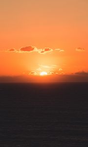 Preview wallpaper sunset, sea, sun, horizon, dusk