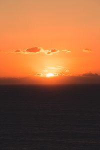 Preview wallpaper sunset, sea, sun, horizon, dusk