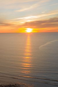 Preview wallpaper sunset, sea, sun, water, nature