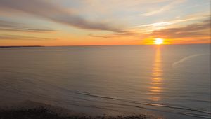 Preview wallpaper sunset, sea, sun, water, nature