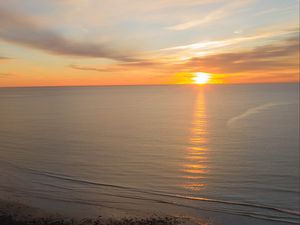Preview wallpaper sunset, sea, sun, water, nature