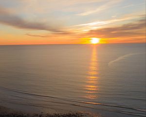 Preview wallpaper sunset, sea, sun, water, nature