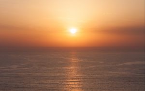 Preview wallpaper sunset, sea, twilight, water, horizon