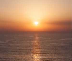 Preview wallpaper sunset, sea, twilight, water, horizon