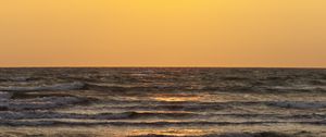 Preview wallpaper sunset, sea, waves, coast
