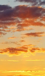 Preview wallpaper sunset, sky, clouds, golden