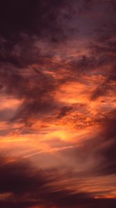 Preview wallpaper sunset, sky, clouds, evening