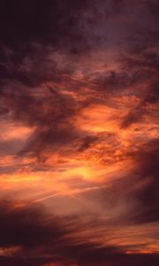 Preview wallpaper sunset, sky, clouds, evening