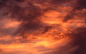 Preview wallpaper sunset, sky, clouds, evening