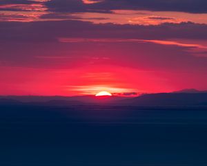 Preview wallpaper sunset, sky, greece, horizon